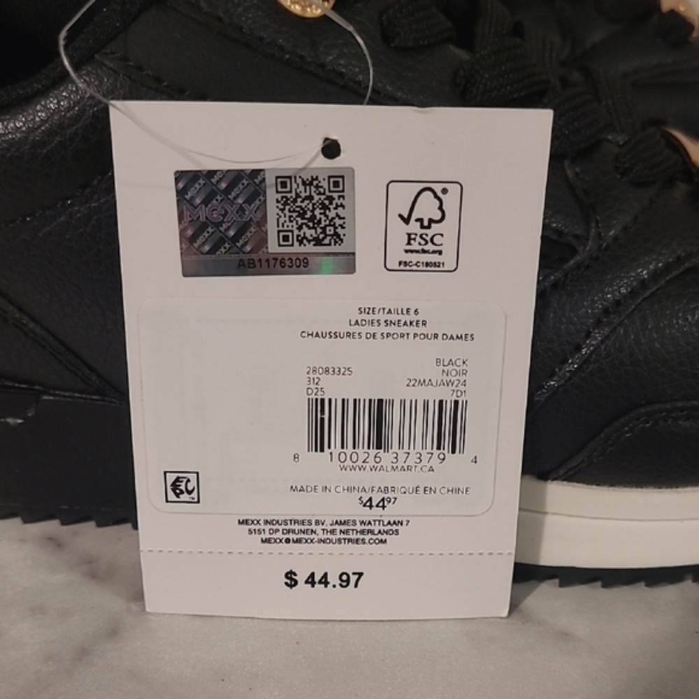 Mexx Black Sneakers with Gold Accents - Picture 5 of 6